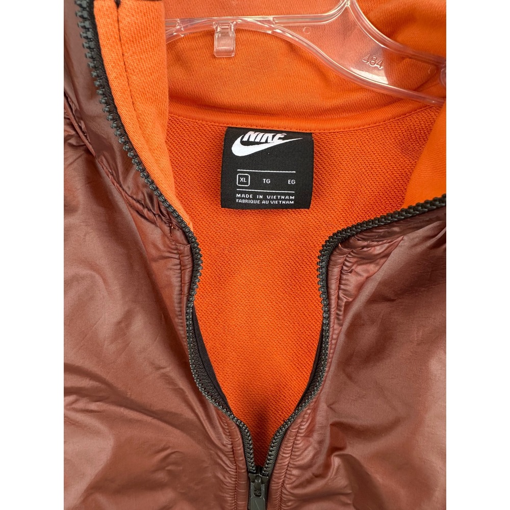 Nike Women Running Sportswear 1/4 Zip Crop Top  Camellia Firewood‎ Orange |SZ XL - Picture 5 of 6
